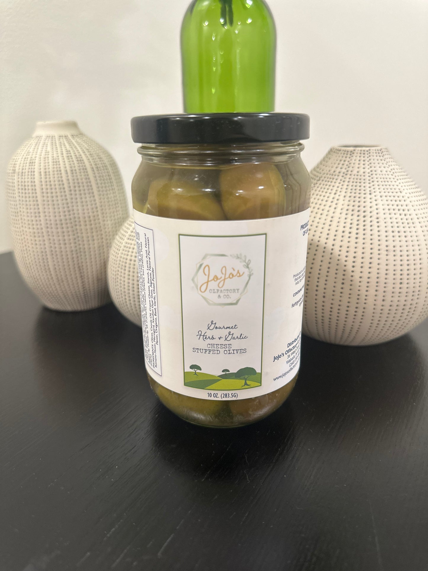 Herbs & Garlic Cheese Stuffed Olives